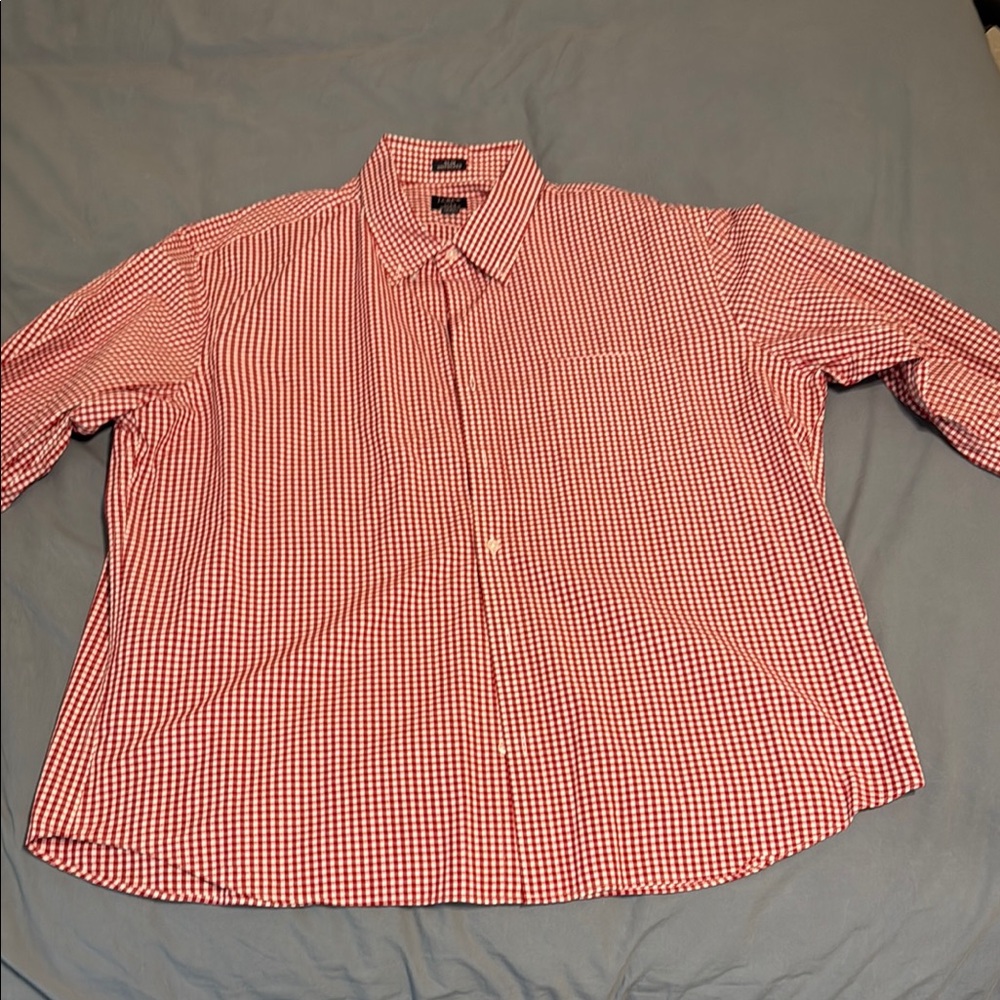 J. Crew Red Checkered Men's Shirt